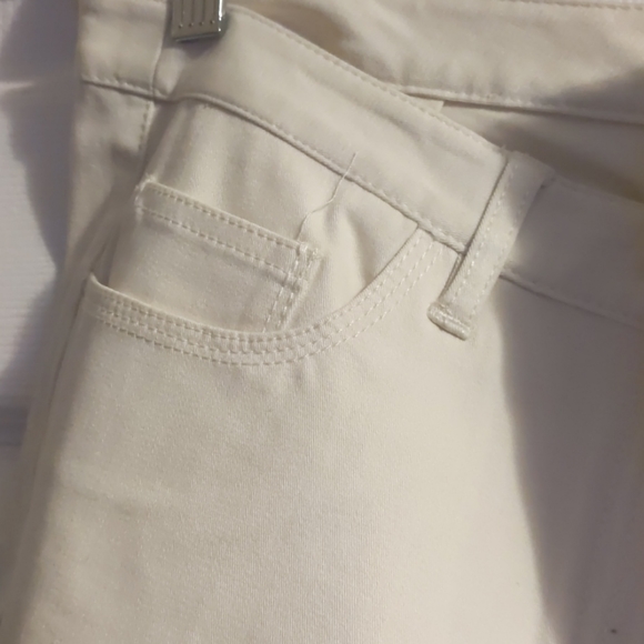 Stretch denim cream pants - Picture 2 of 3